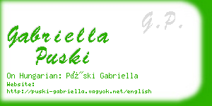 gabriella puski business card